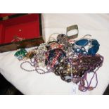 A box of costume jewellery