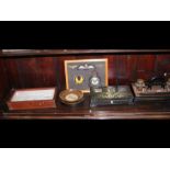 A Victorian ink stand, diorama etc.