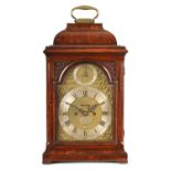 JOHN DOWSON, LONDON. A GEORGE II MAHOGANY VERGE BRACKET CLOCK