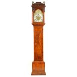 DANIEL QUARE, LONDON. NO. 156 A GEORGE I BURR WALNUT LONGCASE CLOCK