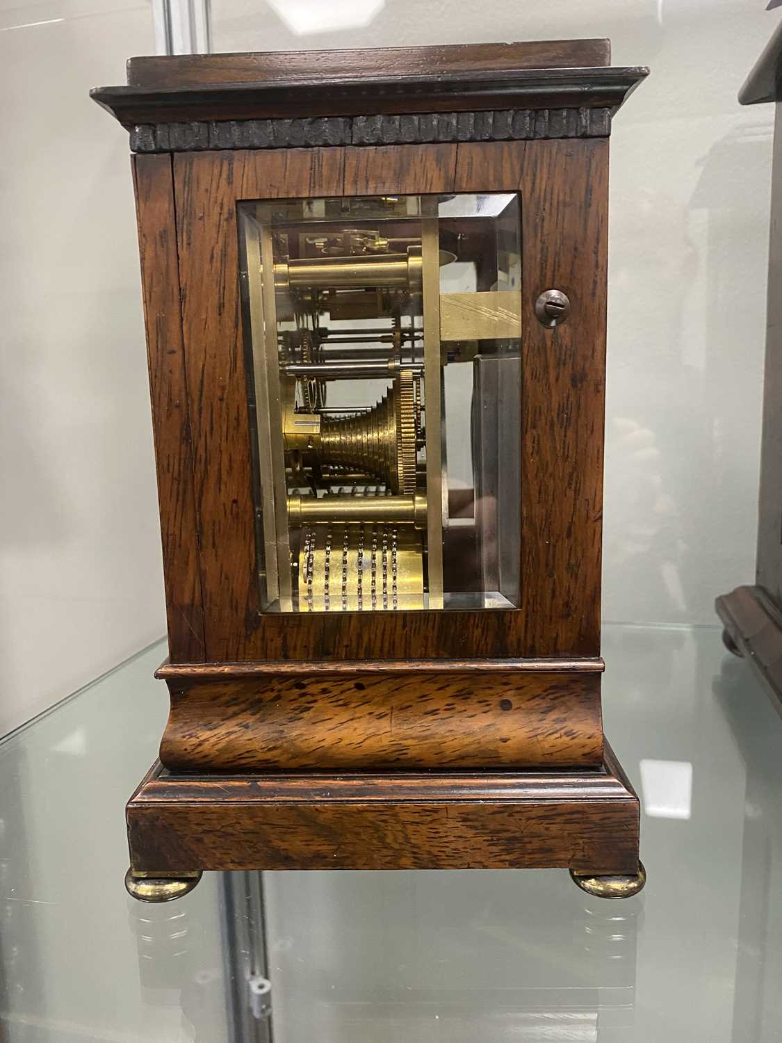 FRODSHAM, GRACECHURCH STREET, LONDON. A FINE AND SMALL ROSEWOOD DOUBLE FUSEE LIBRARY CLOCK WITH LEVE - Image 12 of 13