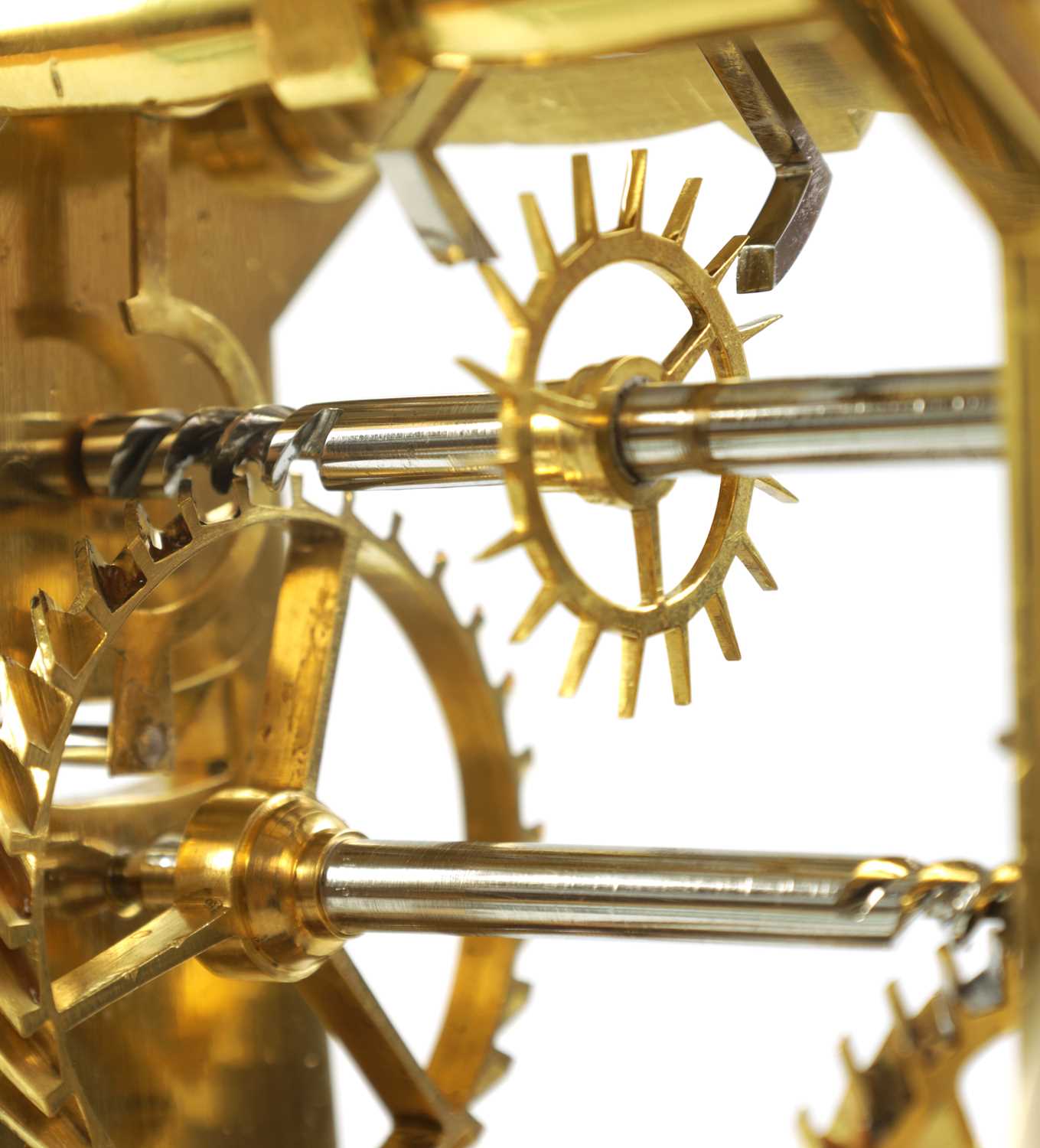 CHARLES MACDOWALL, WAKEFIELD. A RARE WILLIAM IV MONTH DURATION PATENT HELIX LEVER SKELETON CLOCK CIR - Image 7 of 9