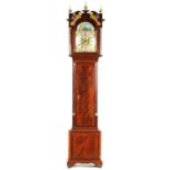 THOMAS OGDEN, HALIFAX. A RARE GEORGE II WORLD TIME DIAL MAHOGANY LONGCASE CLOCK