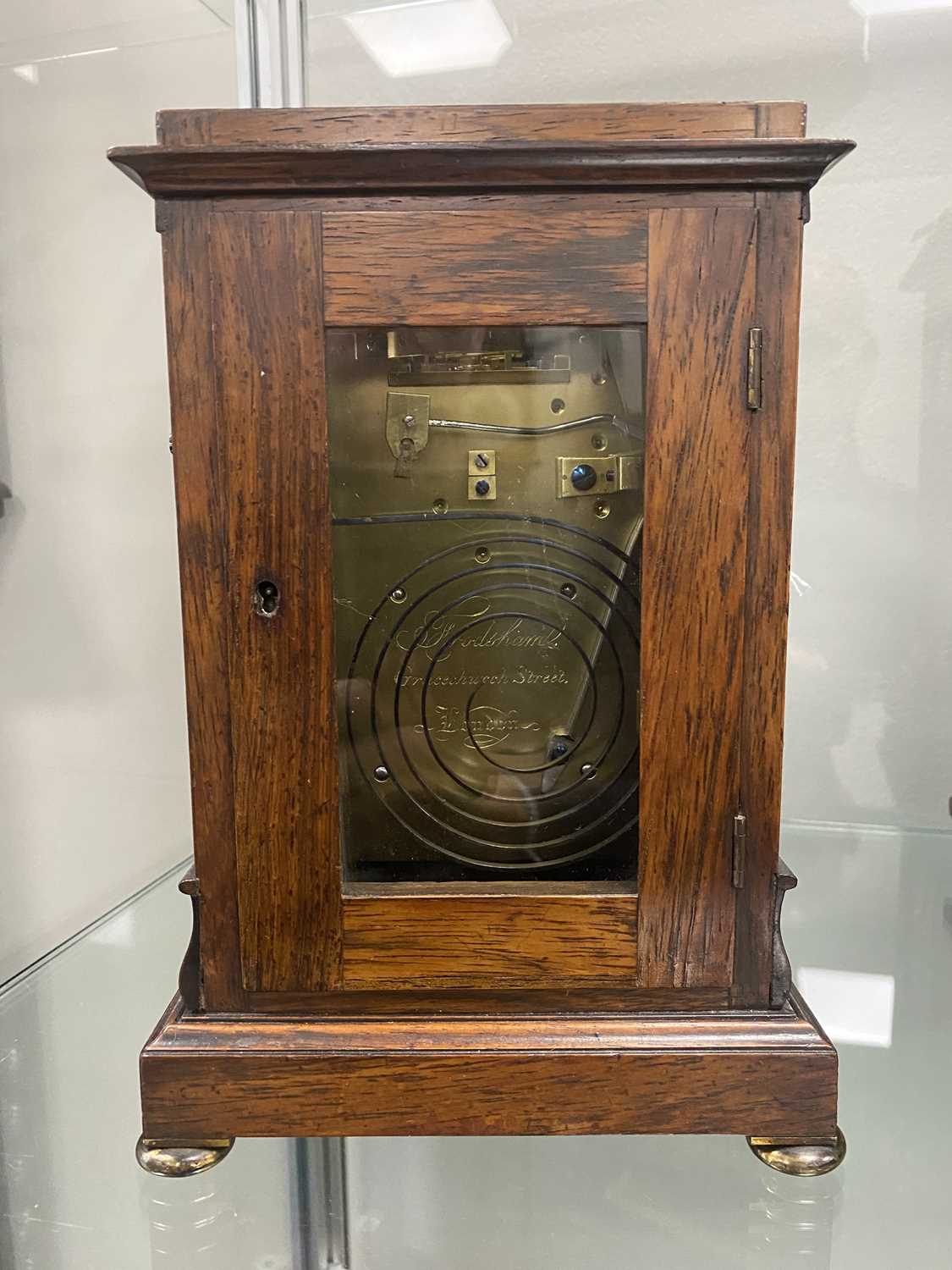 FRODSHAM, GRACECHURCH STREET, LONDON. A FINE AND SMALL ROSEWOOD DOUBLE FUSEE LIBRARY CLOCK WITH LEVE - Image 13 of 13