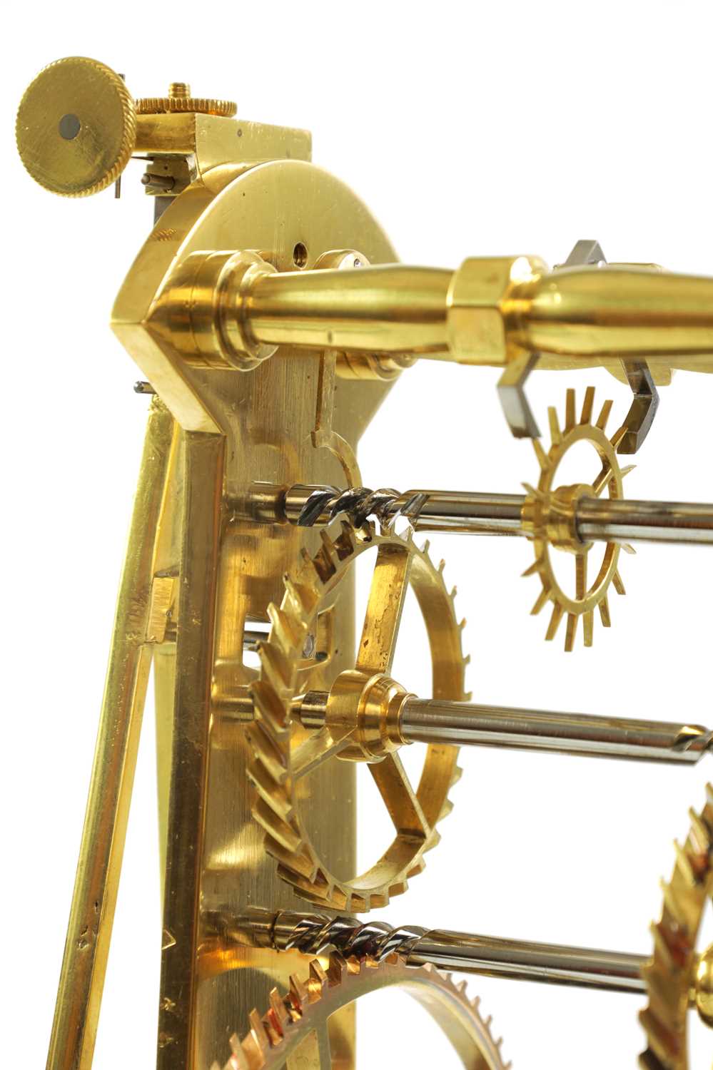 CHARLES MACDOWALL, WAKEFIELD. A RARE WILLIAM IV MONTH DURATION PATENT HELIX LEVER SKELETON CLOCK CIR - Image 6 of 9