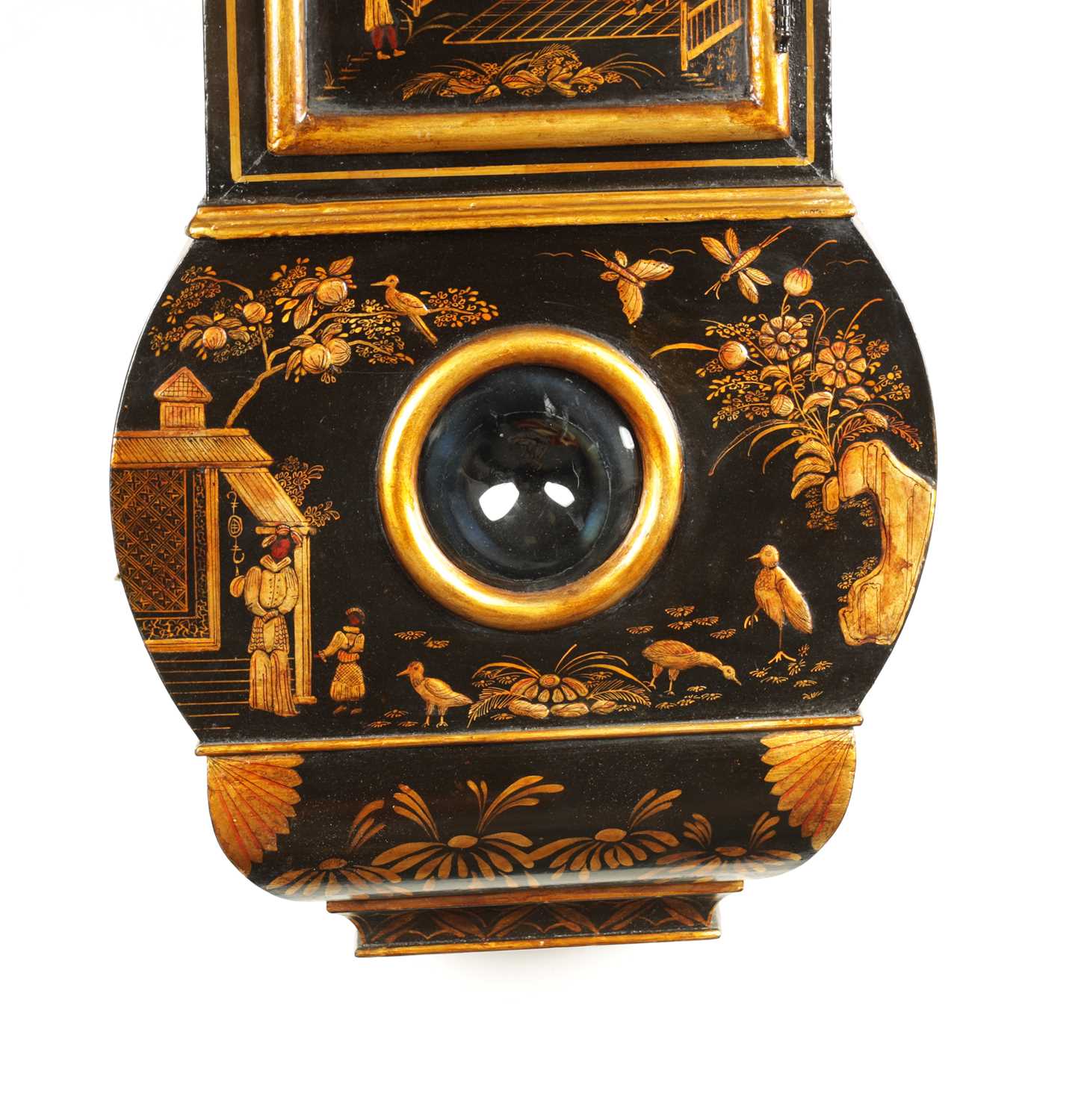 JOHN TICKELL, CREDITON. A RARE EARLY 18TH CENTURY LACQUERED CHINOISERIE TAVERN CLOCK OF LARGE SIZE - Image 2 of 21