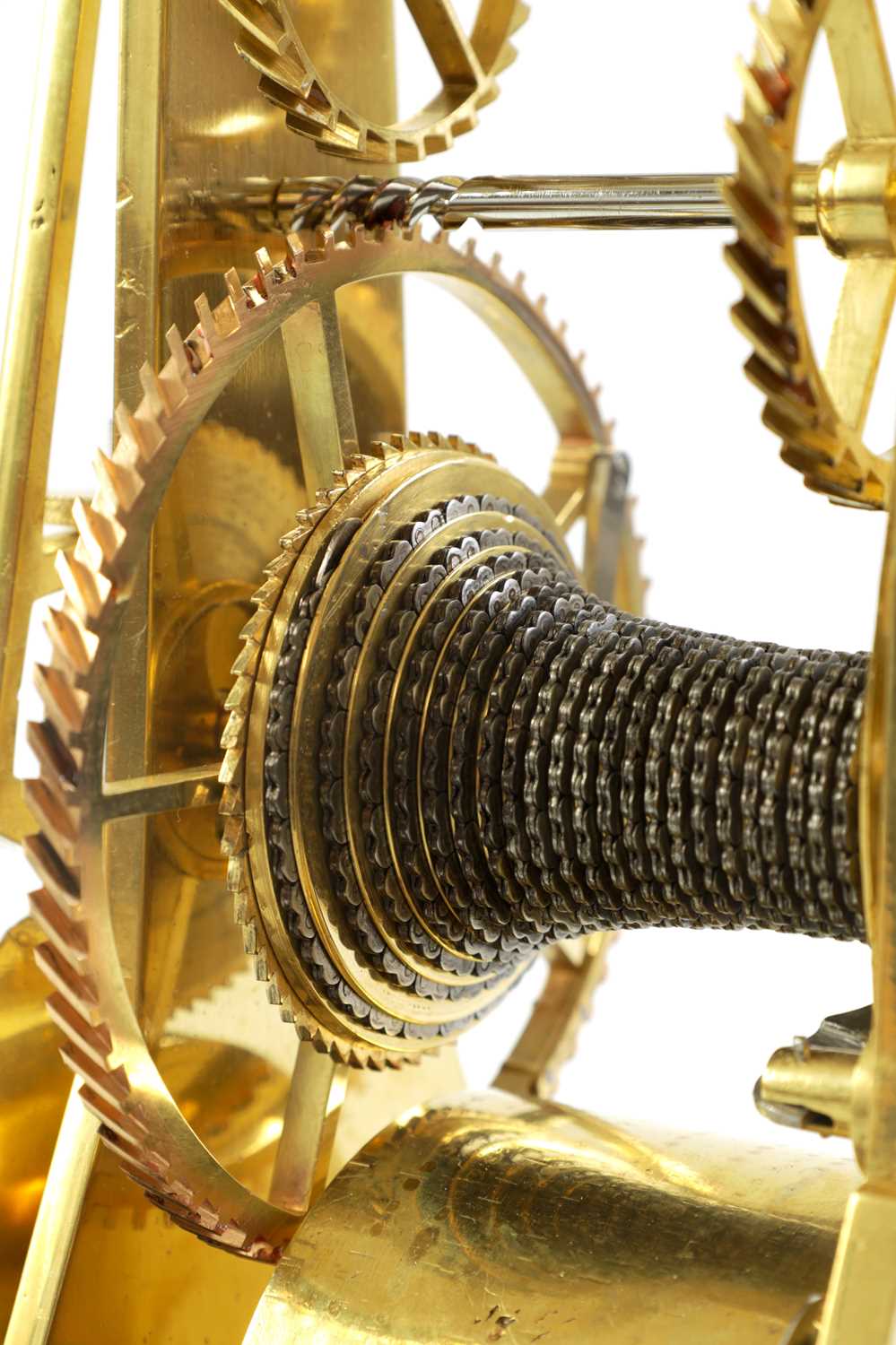 CHARLES MACDOWALL, WAKEFIELD. A RARE WILLIAM IV MONTH DURATION PATENT HELIX LEVER SKELETON CLOCK CIR - Image 8 of 9