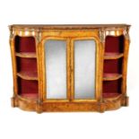 A CHOICE 19TH CENTURY TULIPWOOD CROSSBANDED HIGHLY FIGURED WALNUT AND ORMOLU MOUNTED SIDE CABINET AT