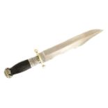 A 19TH CENTURY BOWIE KNIFE BY GEO. WOSTENHOLM & SON, WASHINGTON WORKS, SHEFFIELD