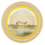 A 19TH CENTURY MEISSEN STYLE CABINET PLATE