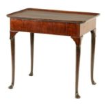 A GEORGE I WALNUT SILVER TABLE