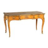 A FINE EARLY 19TH CENTURY ENGLISH KINGWOOD AND ORMOLU MOUNTED BUREAU PLAT