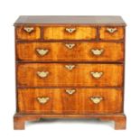 AN EARLY 18TH CENTURY BOXWOOD STRUNG WALNUT CHEST