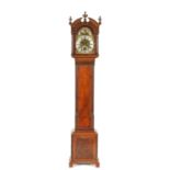 A LATE 19TH CENTURY CHIPPENDALE STYLE MINIATURE MAHOGANY LONGCASE CLOCK