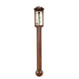 B. RONKETTI, MANCHESTER. A REGENCY MAHOGANY STICK BAROMETER