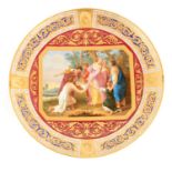 A FINE 19TH CENTURY ROYAL VIENNA SHALLOW CABINET PLATE