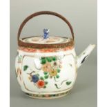 AN EARLY CHINESE FAMILLE VERTE SMALL TEAPOT