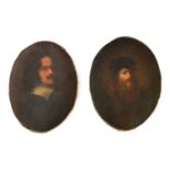 FRANCES ANNE DUPPA - DADY MAJORIBANKS. (BRITISH 19TH CENTURY) PAIR OF OVAL OILS ON CANVAS