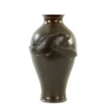 A JAPENESE MEIJI PERIOD BRONZE VASE