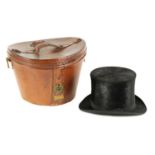 A 19TH CENTURY BLACK SILK GENTLEMAN’S TOP HAT