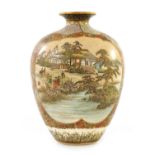 A FINELY DECORATED JAPANESE MEIJI PERIOD SATSUMA VASE