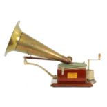 A VERY RARE LATE 19TH CENTURY "TRADEMARK" GRAMOPHONE BY THE GRAMOPHONE COMPANY