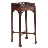 AN EARLY GEORGE III CHIPPENDALE DESIGN MAHOGANY URN TABLE OF GOOD COLOUR AND PATINA
