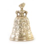 A LATE 19TH CENTURY DUTCH EMBOSSED MINIATURE BELL