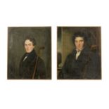 OF GOLFING INTEREST. A PAIR OF EARLY 19TH CENTURY AND LATER OILS ON CANVAS