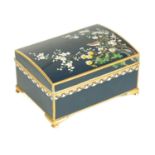 A JAPANESE INABA MUSICAL CLOISONNE JEWELLERY BOX