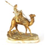 AGATHON LEONARD 1841 - 1923. A LATE 19TH CENTURY GILT BRONZE AND IVORY SCULPTURE