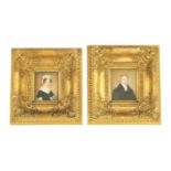 A PAIR OF EARLY 19TH CENTURY MINIATURE PORTRAITS ON IVORY OF MR AND MRS CHRISTOPHER RAWSON OF HALIF