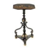 A 19TH CENTURY CHINOISERIE LACQUER WORK OCCASIONAL TABLE