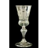 AN EARLY 18TH CENTURY ARMORIAL GOBLET
