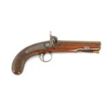 COOK, BATH. A MID 19TH CENTURY PERCUSSION TRAVELLING PISTOL