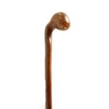 AN UNUSUAL 19TH CENTURY SOUTH ISLANDS PALM WOOD WHIP
