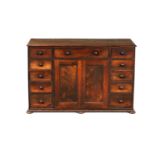 AN EARLY 19TH CENTURY FIGURED ROSEWOOD SIDE CABINET