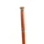 AN EARLY 20TH CENTURY FLASK WALKING STICK