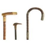 A COLLECTION OF THREE WALKING STICKS