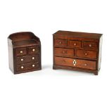 TWO 19TH CENTURY APPRENTICE CHEST-OF-DRAWERS