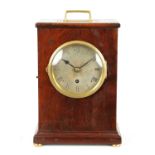 AN EARLY 20TH CENTURY GOVERNMENT CHAIN DRIVEN FUSEE MANTEL CLOCK