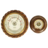 TWO EARLY 20TH CENTURY ANEROID BAROMETERS