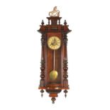 A LATE 19TH CENTURY GERMAN VIENNA STYLE WALL CLOCK