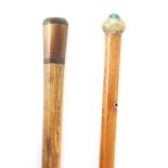 TWO 19TH CENTURY OCTAGONAL HARDWOOD WALKING STICKS