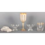 A COLLECTION OF GLASS ITEMS