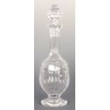 A 20TH CENTURY CUT GLASS DECANTER