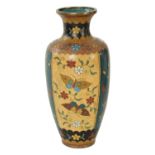 A MEIJI PERIOD OVOID CLOISONNE VASE