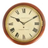 J. L. WAGSTAFF, FOREST TOWN. A LATE 19TH CENTURY CHAIN DRIVEN FUSEE WALL CLOCK