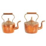 TWO 19TH CENTURY COPPER KETTLES
