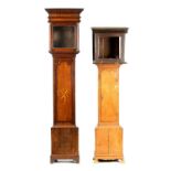 TWO 18TH CENTURY OAK LONGCASE CLOCK CASES